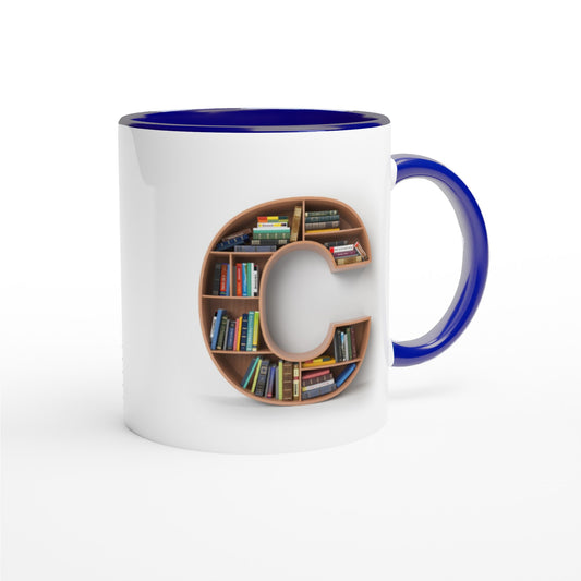 Letter C - Mok met boeken | Meerdere kleuren!