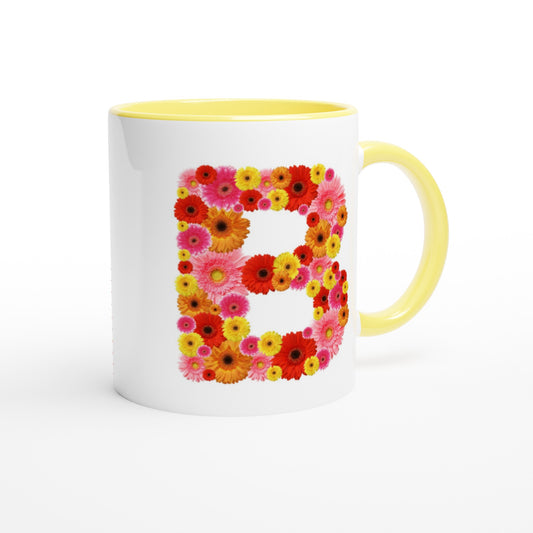 Letter B - Bloemen Mok | Meerdere kleuren!