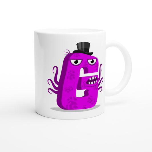 Letter G -  Cartoon Mok - Beker