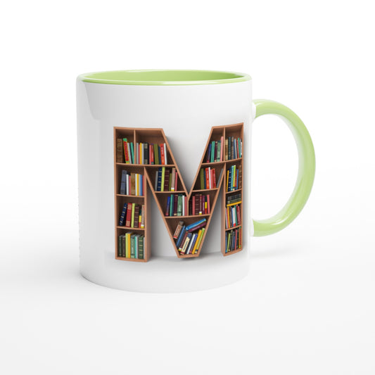 Letter M - Mok met boeken | Meerdere kleuren!