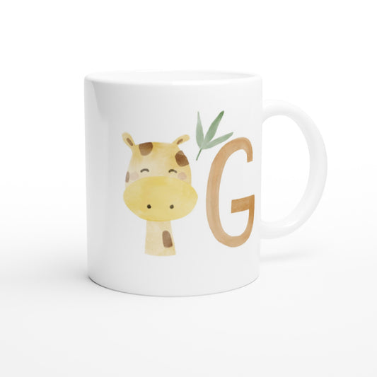 Letter G -  Giraffe Mok - Beker