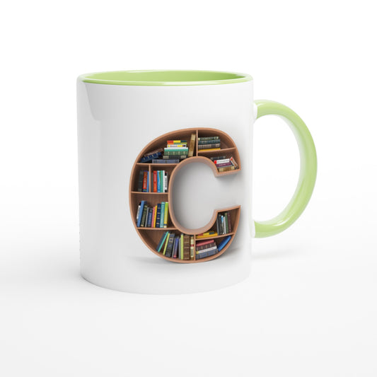 Letter C - Mok met boeken | Meerdere kleuren!