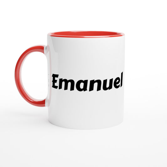 Emanuel naam cadeau mok - beker - kado collega - moederdag - verjaardag - persoonlijke voornaam mok werknemer - collega | Beker in verschillende kleuren!