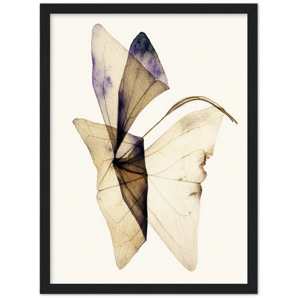 Leaf Butterfly | poster | mat papier | houten lijst