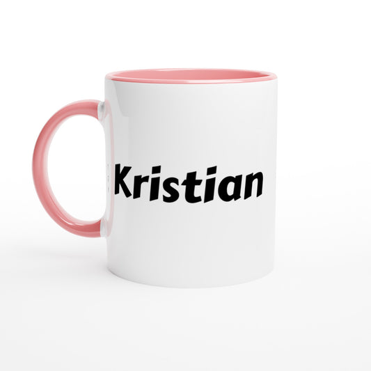 Kristian naam cadeau mok - beker - kado collega - moederdag - verjaardag - persoonlijke voornaam mok werknemer - collega | Beker in verschillende kleuren!