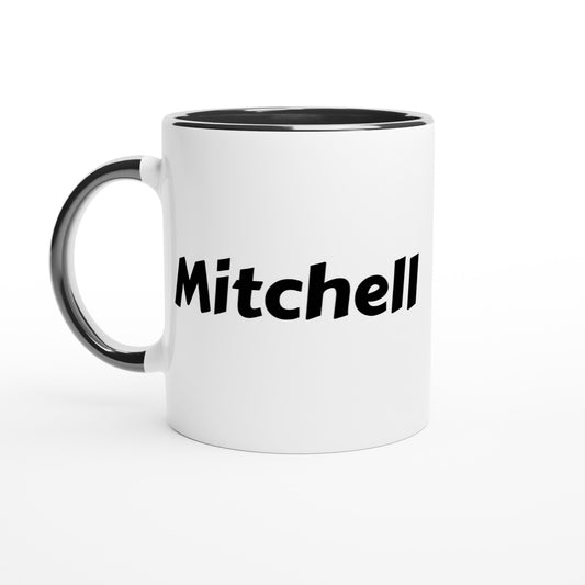 Mitchell voornaam mok - beker - kado collega - verjaardag - persoonlijke naam collega - cadeau beker in verschillende kleuren!