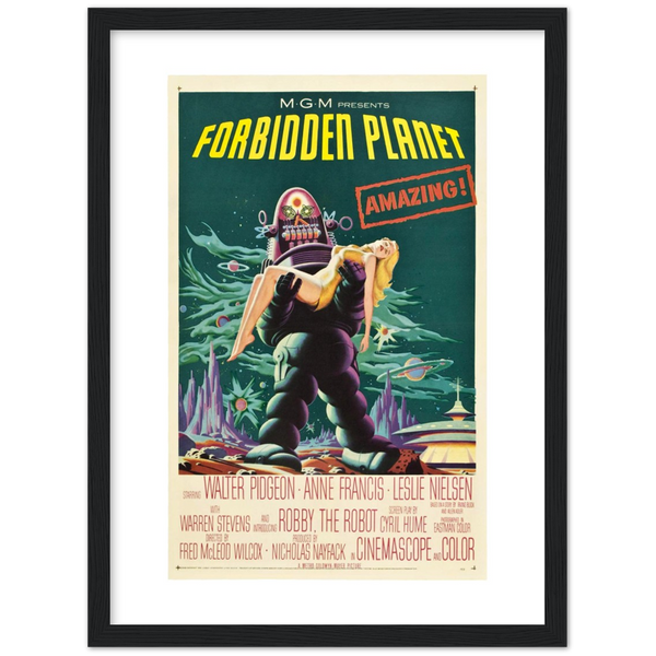 Forbidden Planet - Film | poster | mat papier | houten lijst