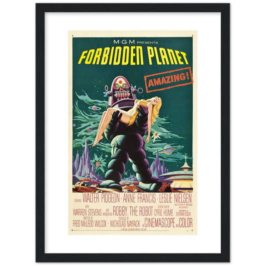 Forbidden Planet - Film | poster | mat papier | houten lijst