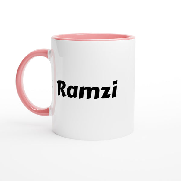 Ramzi voornaam mok - beker - kado collega - verjaardag - persoonlijke naam collega - cadeau beker in verschillende kleuren!