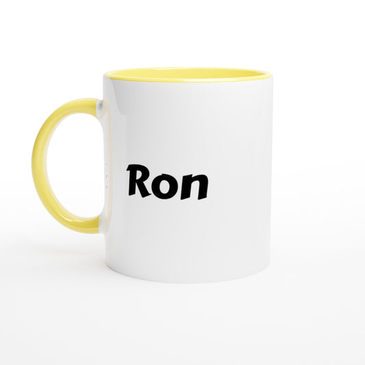 Ron voornaam mok - beker - kado collega - verjaardag - persoonlijke naam collega - cadeau beker in verschillende kleuren!