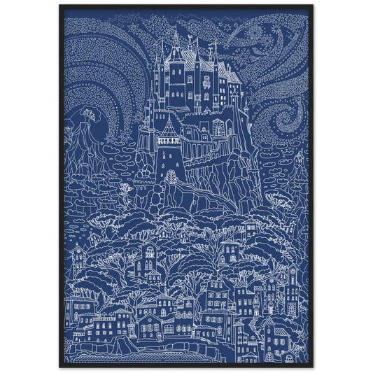 The Blue Castle | poster | mat papier | houten lijst