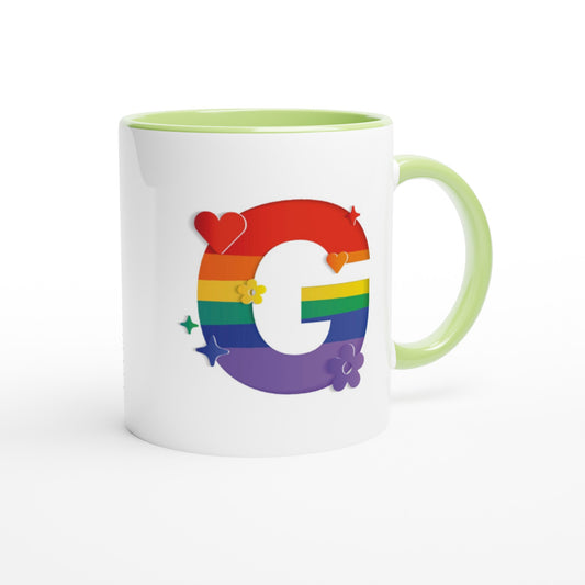 Letter G - Regenboog Mok | Meerdere kleuren!