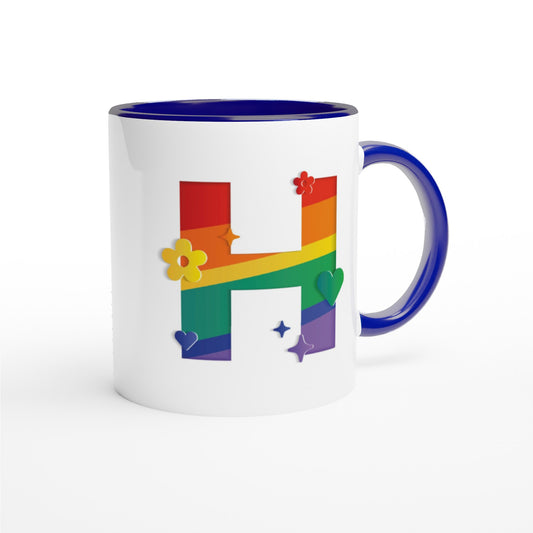 Letter H - Regenboog Mok | Meerdere kleuren!