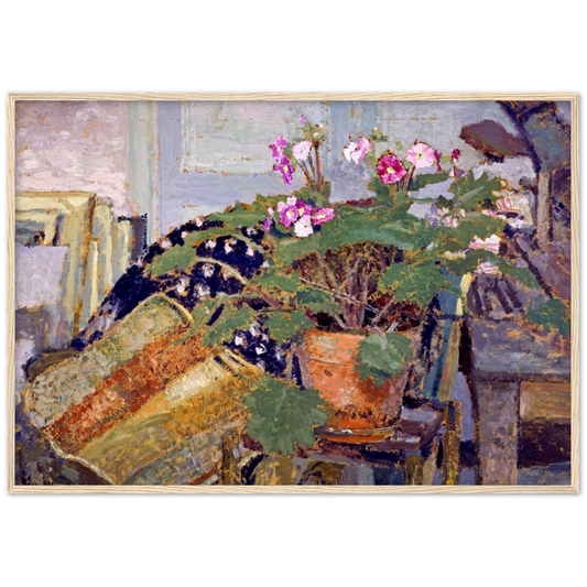 Pot met bloemen - Edouard Vuillard | poster | mat papier | houten lijst