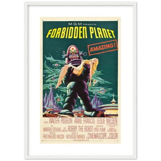 Forbidden Planet - Film | poster | mat papier | houten lijst