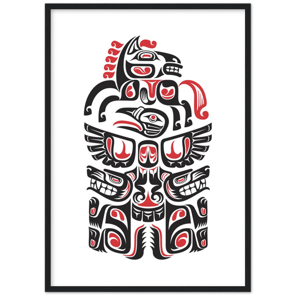 Haida style | poster | mat papier | houten lijst