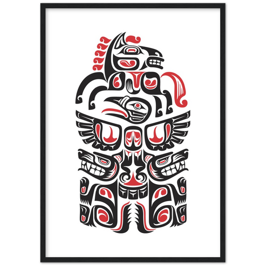Haida style | poster | mat papier | houten lijst