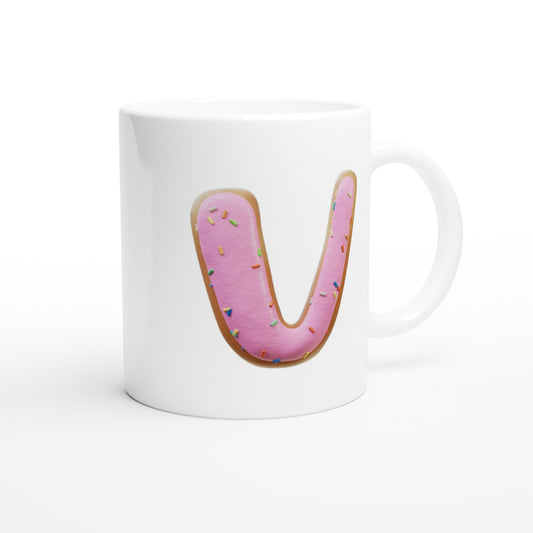 Letter V - Donut Mok - Beker