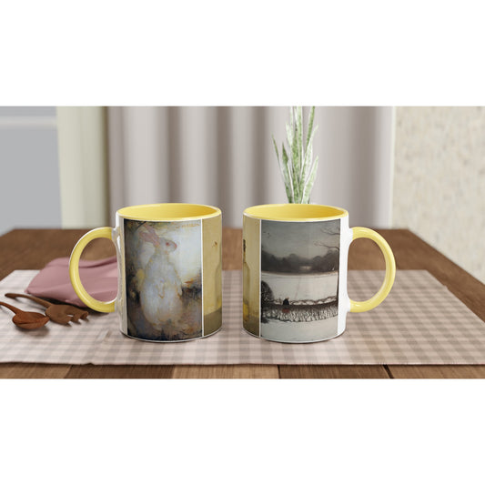 Jan Mankes mok - Cadeau - Wit konijn - Olieflesje - Uitzicht atelier Mok | Beker in verschillende kleuren!
