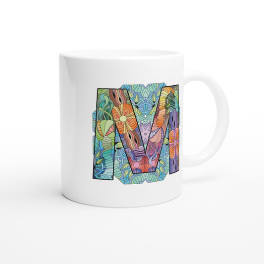 Letter M - Glas in lood Mok - Beker