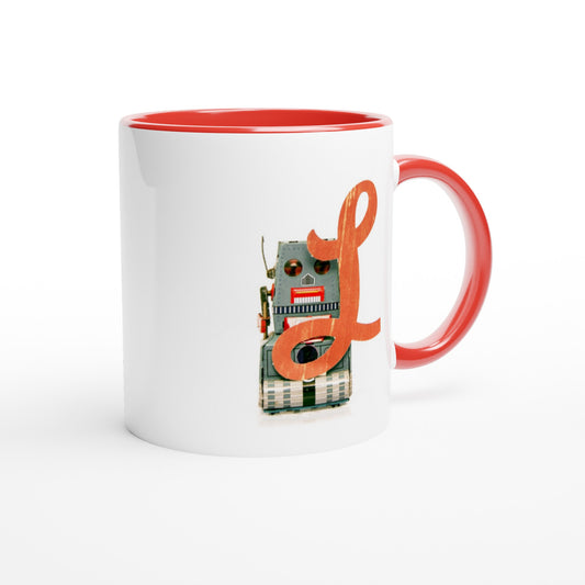 Letter L - Robot Mok | Meerdere kleuren!