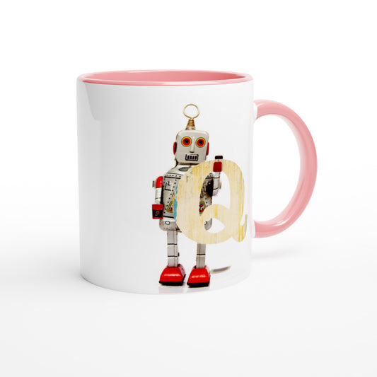 Letter Q - Robot Mok | Meerdere kleuren!