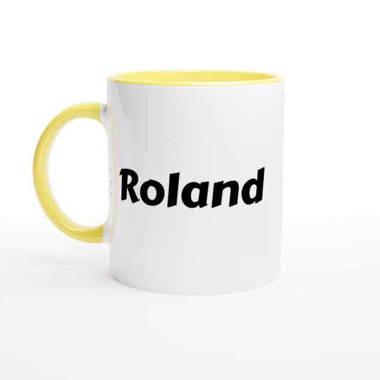 Roland  voornaam mok - beker - kado collega - verjaardag - persoonlijke naam collega - cadeau beker in verschillende kleuren!