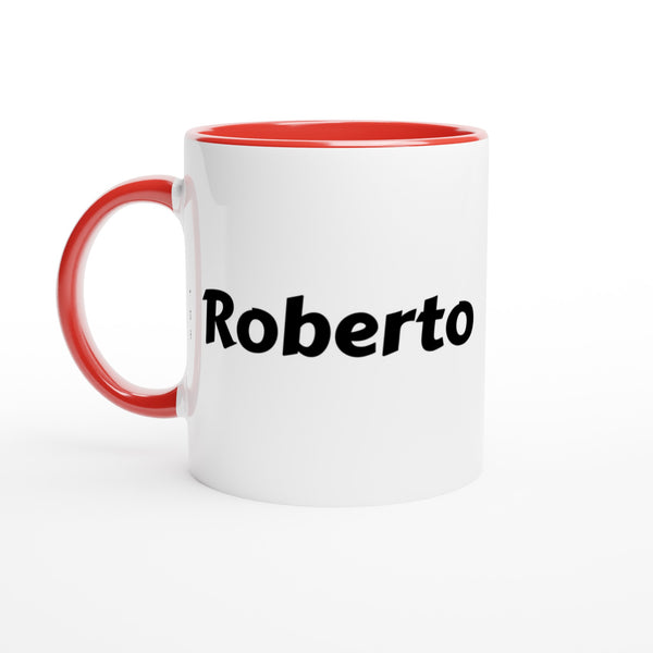 Roberto voornaam mok - beker - kado collega - verjaardag - persoonlijke naam collega - cadeau beker in verschillende kleuren!