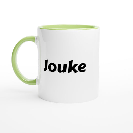 Jouke naam cadeau mok - beker - kado collega - moederdag - verjaardag - persoonlijke voornaam mok werknemer - collega | Beker in verschillende kleuren!