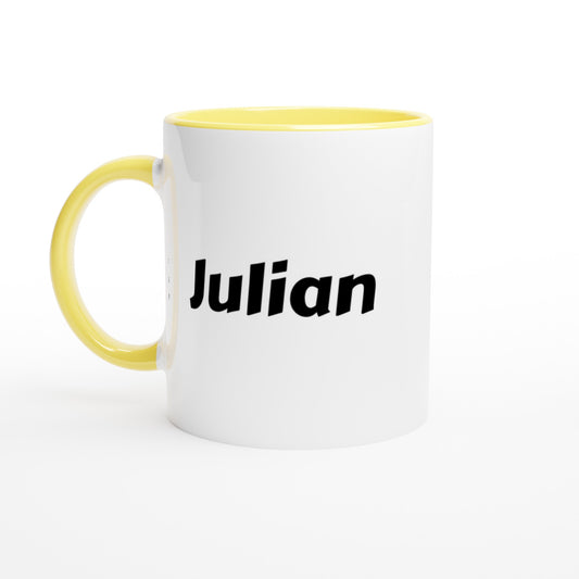 Julian naam cadeau mok - beker - kado collega - moederdag - verjaardag - persoonlijke voornaam mok werknemer - collega | Beker in verschillende kleuren!