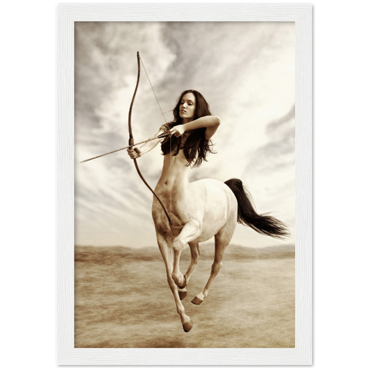 Sagittarius - Boogschutter | Sterrenbeeld poster | mat papier | houten lijst