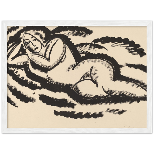 Reclining Nude - Alexej von Jawlensky | poster | mat papier | houten lijst