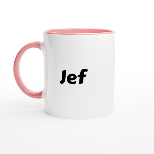 Jef naam cadeau mok - beker - kado collega - moederdag - verjaardag - persoonlijke voornaam mok werknemer - collega | Beker in verschillende kleuren!