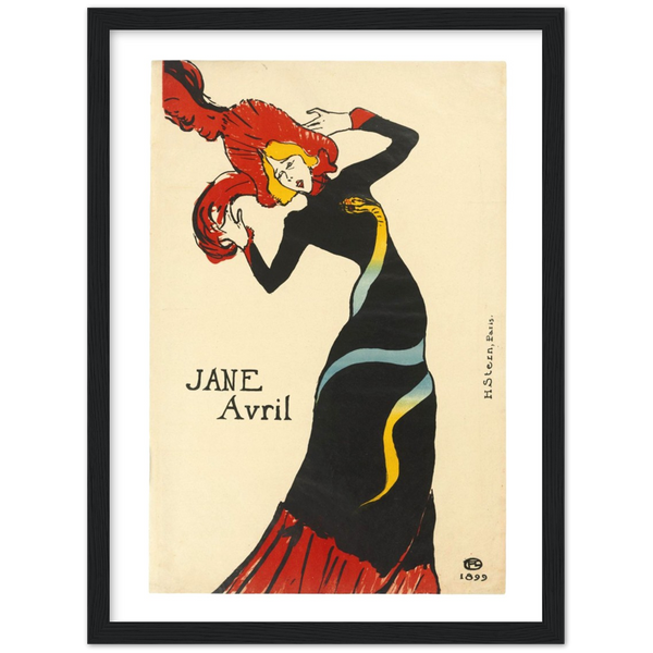 Jane Avril - Henri de Toulouse-Lautrec | poster | mat papier | houten lijst