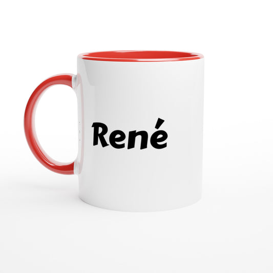 René voornaam mok - beker - kado collega - verjaardag - persoonlijke naam collega - cadeau beker in verschillende kleuren!