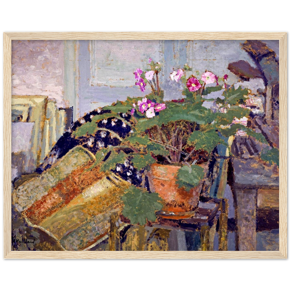 Pot met bloemen - Edouard Vuillard | poster | mat papier | houten lijst