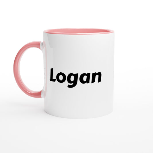Logan voornaam mok - beker - kado collega - verjaardag - persoonlijke naam collega - cadeau beker in verschillende kleuren!
