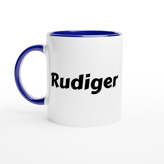 Rudiger voornaam mok - beker - kado collega - verjaardag - persoonlijke naam collega - cadeau beker in verschillende kleuren!