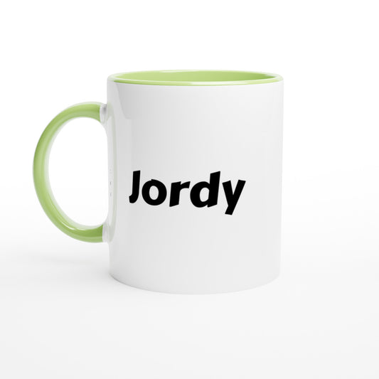 Jordy naam cadeau mok - beker - kado collega - moederdag - verjaardag - persoonlijke voornaam mok werknemer - collega | Beker in verschillende kleuren!