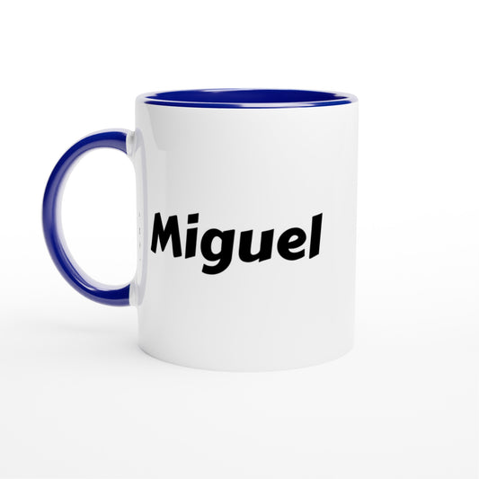 Miguel voornaam mok - beker - kado collega - verjaardag - persoonlijke naam collega - cadeau beker in verschillende kleuren!