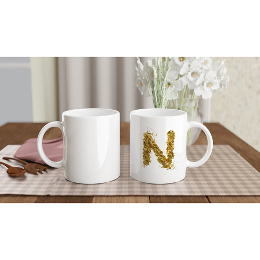Letter N - Goud Mok - Beker