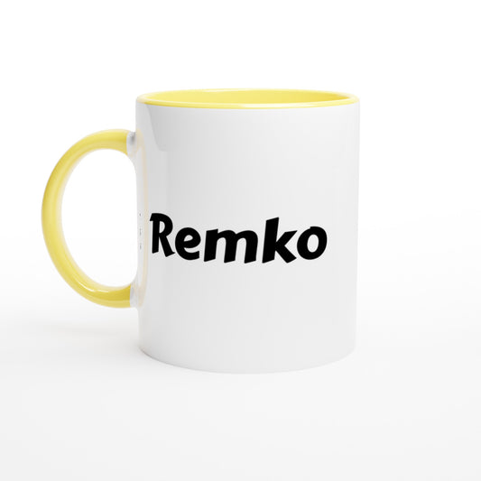 Remko voornaam mok - beker - kado collega - verjaardag - persoonlijke naam collega - cadeau beker in verschillende kleuren!