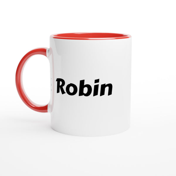 Robin voornaam mok - beker - kado collega - verjaardag - persoonlijke naam collega - cadeau beker in verschillende kleuren!