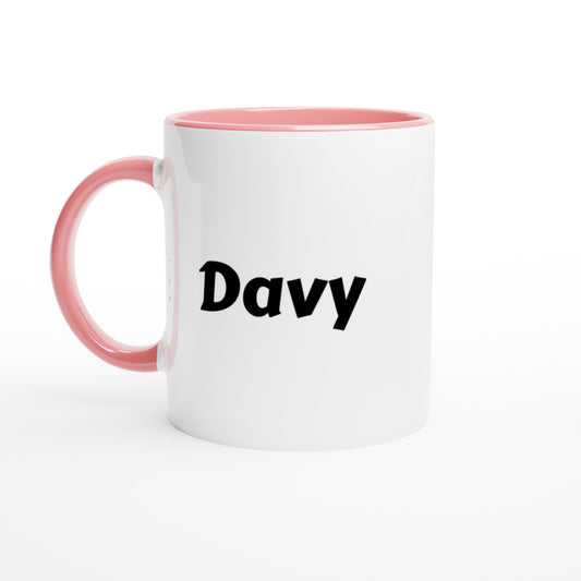 Davy naam cadeau mok - beker - kado collega - moederdag - verjaardag - persoonlijke voornaam mok werknemer - collega | Beker in verschillende kleuren!