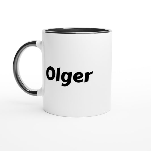 Olger voornaam mok - beker - kado collega - verjaardag - persoonlijke naam collega - cadeau beker in verschillende kleuren!