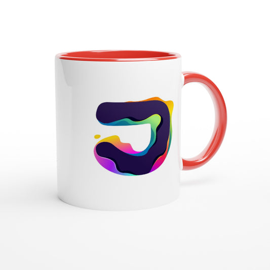Letter J - Splashing Wave Mok | Meerdere kleuren!