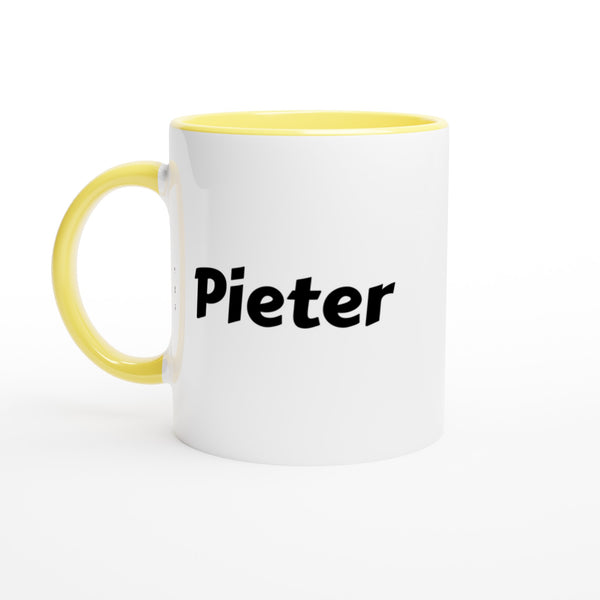 Pieter voornaam mok - beker - kado collega - verjaardag - persoonlijke naam collega - cadeau beker in verschillende kleuren!