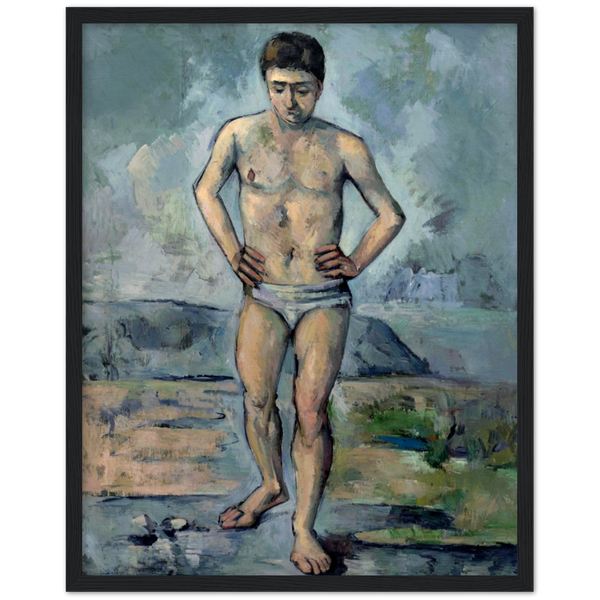 Le Grand Baigneur - Paul Cézanne -  | poster | mat papier | houten lijst