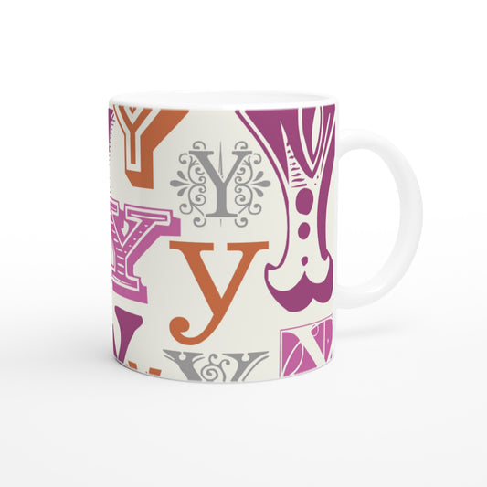 Letter Y - Vintage Mok - Beker