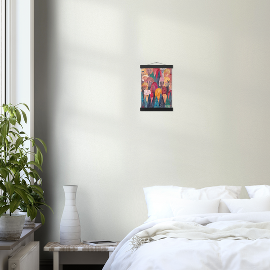This is my forest | mat papier poster met houten hanger